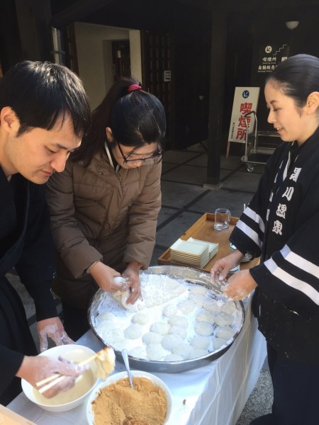 最後の餅つきです。